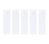 TOGEVAL 5pièces Moules Silicone Coeur pour Marque Page DIY Moulage Forme de Cœur Création de Marque-Pages Personnalisés Matériau Sûr et Résistant de Moules pour Loisirs Créatifs