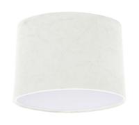 TOGEVAL Abat-jour Accessoire Léger et Décoratif en Tissu Blanc Ovale pour Lampe de Table Protection Lumière Diffuse, pour Salon et Chambre