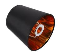 TOGEVAL Abat Jour Noir et Doré pour Douille E14 en Tissu Fait Main, Abat-jour Simple Style pour Lampe de Chevet, Protection des Yeux, Décoration Maison et Hôtel