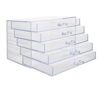 TOGEVAL Boîte à Outils pour Ongles en Acrylique, Rangement Compact à Tiroir Coulissant, Organiseur de Manucure pour Boutique et Maison