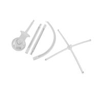 TOGEVAL Bras Mobile pour Berceau Bébé Blanc en Plastique Léger, Support 3 Sections Croix, Compatible Lit, Berceau et Poussette, Porte-clochette et Jouets, Facile à Monter et Démonter,