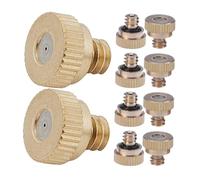 TOGEVAL Buses de Brumisation Basse Pression pour Système D’arrosage Extérieur Jardin, 10 Pcs Inox Solide, Pulvérisateur Rafraîchissant, Accessoires Tuyau Patio Terrasse