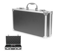 TOGEVAL Coffret de Rangement en Alliage D'aluminium, Valisette Noire | Portabilité Facile, Doublure en Mousse Protectrice, Usage Polyvalent, pour Papeterie, Appareils Photo, Maison