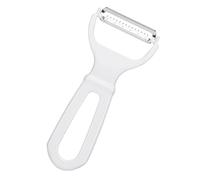 TOGEVAL Coupe Légumes Multifonction en Acier Inoxydable, Râpe à Carottes Blanche, Outil de Cuisine Portable pour Fruits et Légumes en Usage Quotidien