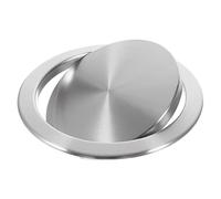 TOGEVAL Couvercle de Poubelle Couvercle Encastré 403 en Acier Inoxydable Résistant aux Rayures Clapet Silencieux pour Poubelle Cuisine et Atelier