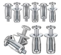 TOGEVAL Fixations pour Porte Creuse 10pcs 4x20 mm en Acier galvanisé ancrage à Visser pour Support de séchoirs en Aluminium Usage intérieur