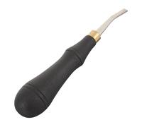 TOGEVAL Lime à Cuir pour Polissage et Dépose du Cuir Professionnelle en Acier Inoxydable avec Manche Plastique Noir, Outil Polyvalent pour Réparation et Affûtage