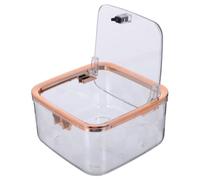 TOGEVAL Petite Poubelle de Bureau Rectangulaire en Plastique avec Couvercle à Pression, Design Gain de Place pour Organisation Moderne à Domicile ou Bureau