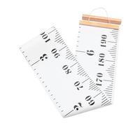 TOGEVAL Toise Murale en Toile et Bois Blanc, Résistance à L'usure, Décoration Créative pour Chambre D'garçon et Filles, Mesure Précise Croissance