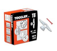 Toggler 11010 TB Lot de 100 chevilles pour corps creux (pour épaisseur de plaque 9 à 13 mm, ailes anti-rotation, diamètre du trou de perçage 8 mm, 100 pièces)