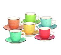 Tognana Art & Pepper, Set de 6 tasses The avec assiette cc250, stoneware, multicolor