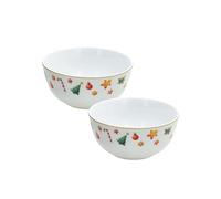 Tognana, Coffret 2 Bols Christmas Fairy Tale, Porcelaine, Multicolore