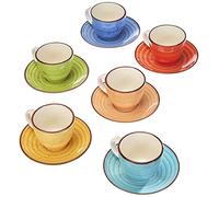 Tognana LS18534M043 tasses à café avec assiette cc90 Art & Pepper, Grès