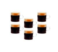 Tognana Lyra, set de 6 tasses à café 130cc, verre, transparent