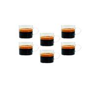 Tognana Lyra, set de 6 tasses espresso 100 cc, verre, transparent