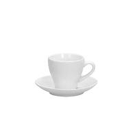 Tognana Margaret Lot de 6 tasses à café avec assiette cc 100, porcelaine, blanc