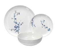 Tognana Orientale, service de vaisselle 12 pièces pour 4 personnes, porcelaine, bleu