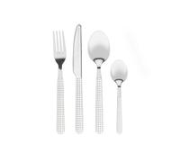 Tognana, Set de 4 Couverts Vichy Beige, Acier 18/0, Beige