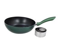 Tognana Shiny Green, set wok + 3 emporte-pièces, aluminium, vert