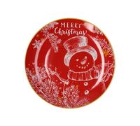 Tognana Snowman, assiette à panettone 31 cm, porcelaine, rouge