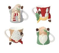 Tognana Up & Down Gnome Set 4 Mug, 300 cm cubiques