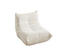Togo Sofa Simple en Chenille Bou lanc - Coussin de sol Rempli de Mousse à mémoire - Confortable et Antidérapant