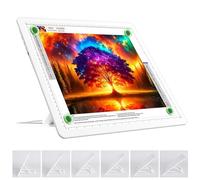 TOHETO A3 rechargeable Tableau lumineux avec support, bloc lumineux magnétique super lumineux avec boutons latéraux, boîte à lumière sans fil pour le traçage et le dessin, croquis, peinture diamant