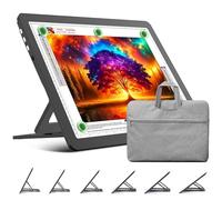 TOHETO A3 rechargeable Tableau lumineux avec support, sac, bloc lumineux magnétique super lumineux avec boutons latéraux, boîte à lumière sans fil pour traçage et le dessin, croquis, peinture diamant