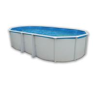 TOI Piscine hors sol ovale Ibiza Compact en acier - 27500 L - 640 x 366 x 132 cm - Avec système de filtration (Kit complet