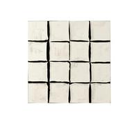 Toile Acrylique "Courchevel" 122x122cm Blanc & Noir