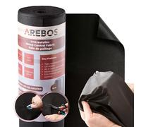 Toile anti-mauvaises herbes AREBOS 150 g/m², perméable à l'eau, résistante à la déchirure et stabilisée aux UV – Toile anti-mauvaises herbes pour parterres, allées et graviers, rouleau de 1 x 50 m
