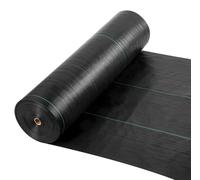 Toile anti-mauvaises herbes - Film anti-mauvaises herbes - 1,8 x 76,2 m - 168 g/m² - Polypropylène - Perméable à l'eau et respirante - Barrière anti-racines - Pour le jardin et la serre - Noir