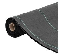 Toile anti-mauvaises herbes - Noir - 1,5 x 200 m - En polypropylène - Résistante à la déchirure - Respirante - Perméable à l'eau - Pour parterre surélevée, terrasse, jardin en pierre et serre - Avec