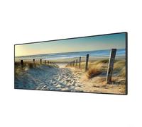 Toile Art Plage Mer Route 40x120cm Impression HD | Impression HD nette, couleurs vives, bordure blanche 5cm, pour idéal salon pour chambre, matériau toile durable