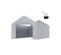 Toile auvent rechange SXYQCPBHC12X20 6,1x3,7 m Imperméable UV50+ Gris PE