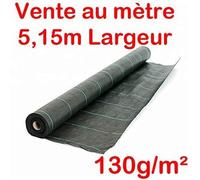 Toile Bache de paillage tissée Anti-Mauvaises Herbes 130g/m2 Vente au mètre / Largeur 5,15m