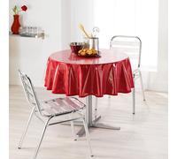 Douceur d'Intérieur, Nappe Cristal (Diamètre 180 cm) Transparent Transparent, PVC Uni 15/100E