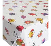 Toile cirée Largeur & Longueur au choix - Petite Vaches Multicolore Blanc alimentaire - Carré main Largeur 80,90,100,110,120,130 et 140 cm Longueur au choix abwaschbare Nappe Nappe de jardin Eckig Breite 90 cm Länge 170 cm Bunt