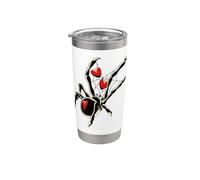 Toile d'amour Spider Black Widow Gobelet isotherme en acier inoxydable double paroi
