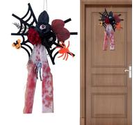 Toile d'araignée d'Halloween Décorations de Fête Effrayantes Rose et Crâne