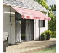 Toile de cantonnière d’auvent vidaXL 3 m - Rouge et blanc