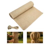 Toile de Jute Naturelle,25 cm x 6 m Rouleau de toile de jute,20 m de corde | Ruban de Jute pour Plantes,Protection contre le gel et l'humidité,Protection des racines,Tissu naturel