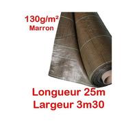 Toile de paillage Marron - 130g/m2 - Largeur 3 3m - Longueur 25m Anti Mauvaises Herbes