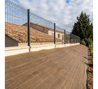 Toile de paillage Marron 130gr m2 tissée Anti-Mauvaises Herbes Largeur 1M38 Longueur 25m Bache Geotextile 1M