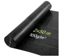 Toile de paillage - VEVOR - 2x50M100 - 2x50 m - 100 g/m² - Noir