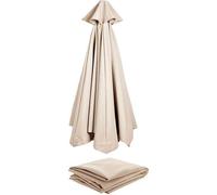 Toile de parasol 300 cm - Remplacement de toit de terrasse - Protection UV - Imperméable - Résistant aux déchirures - 100% polyester - Housse de parasol