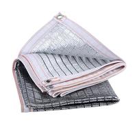 Toile de Pare-Soleil en Aluminium Filet Pare-Soleil en Aluminium avec taux d'ombrage de 85%, réfléchissant argenté for l'été, Anti-UV, pergola, auvent for Voiture(2-Line White Edge,5x6m)
