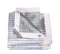 Toile de Pare-Soleil en Aluminium Filet Pare-Soleil en Aluminium avec taux d'ombrage de 85%, réfléchissant argenté for l'été, Anti-UV, pergola, auvent for Voiture(6-Line White Edge,1.5x2m)