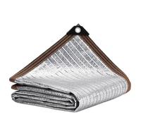 Toile de Pare-Soleil en Aluminium Filet Pare-Soleil en Aluminium avec taux d'ombrage de 85%, réfléchissant argenté for l'été, Anti-UV, pergola, auvent for Voiture(6-Line Black Edge,1x7m)