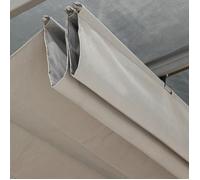 Toile de pergola BELIZE Ardoise Pour 6 x 3 m - L. 295 P. 292 cm Polyester Hespéride